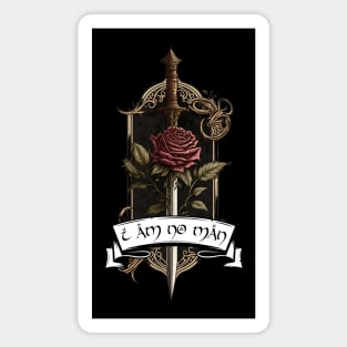 I Am No Man Crest - Rose and Sword - Fantasy Magnet